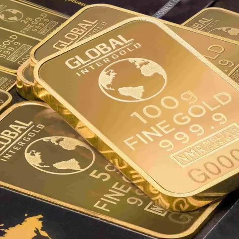 Vision board photo of gold bars — a wealth and abundance goal