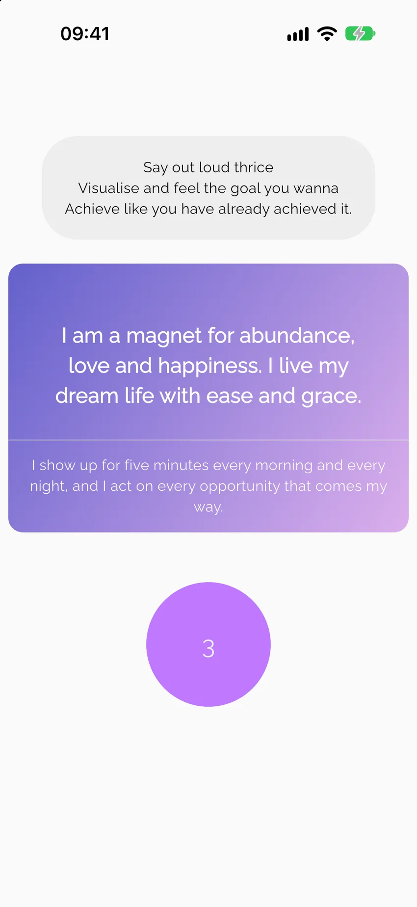 5-minute daily law of attraction practice session in The Manifest App